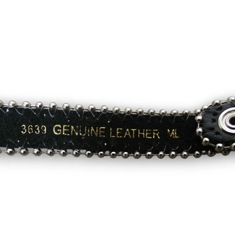Womens Leather Rhinestone Western Belt Size Medium / Large‎